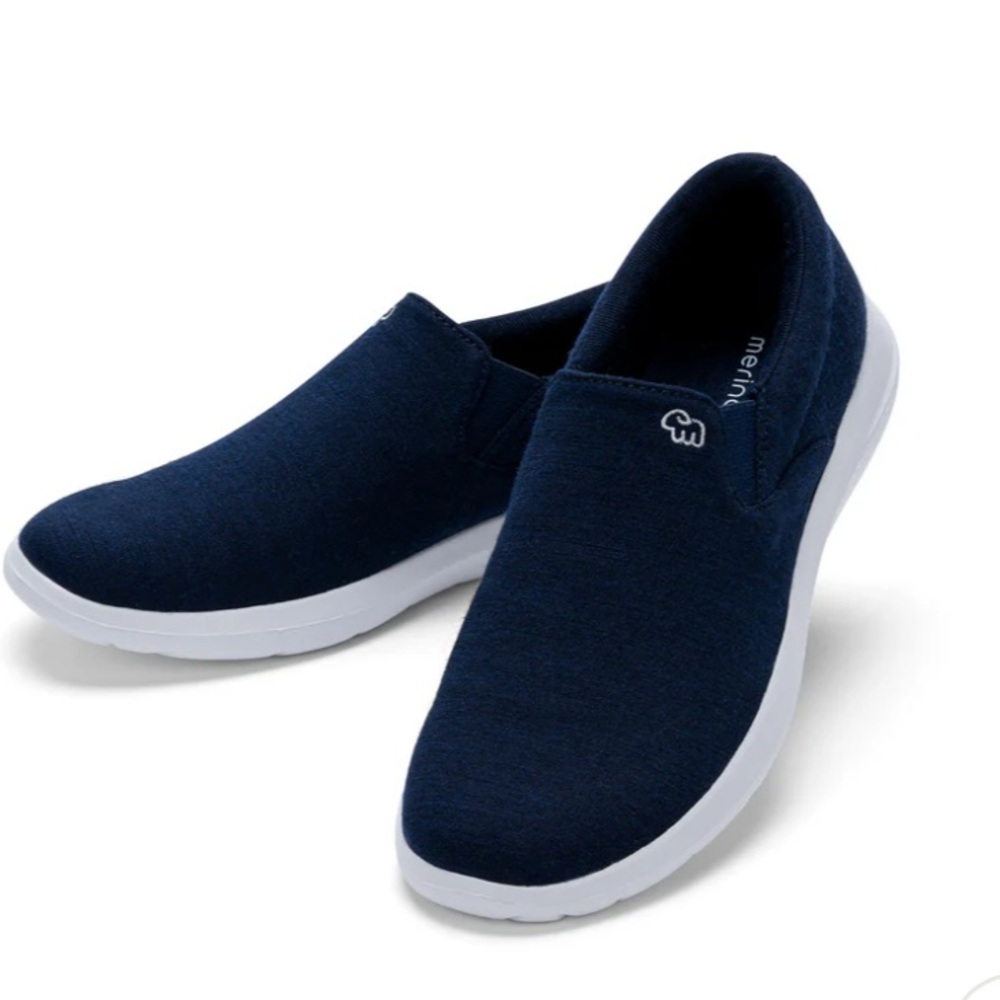 Merinos Classic Slip-On shoes Size 9 Women’s Navy White Australian Merino